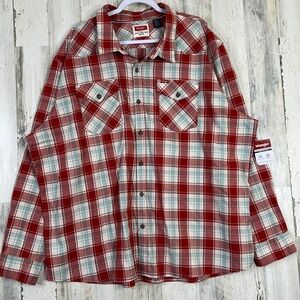 Wrangler Retro Premium Red Plaid‎ LS Shirt Size 3X